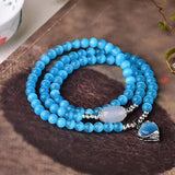 Cat Eye Stone Bracelets with Heart Shape Pendant