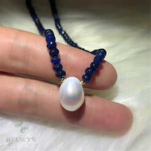 Chalcedony Baroque Pearl Necklace 18 inches DIY Gift