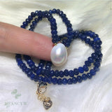 Chalcedony Baroque Pearl Necklace 18 inches DIY Gift