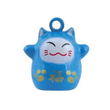 Chinese Lucky Cat Bell Charm Pendant Bracelet Necklace Wedding Decor