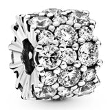 Sterling Silver Charm Bracelet Fits Europe Beads Stars Football