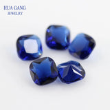 Princess Cut Glass Beads Synthetic Gems 3x3~15x15mm