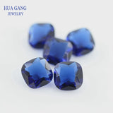 Princess Cut Glass Beads Synthetic Gems 3x3~15x15mm