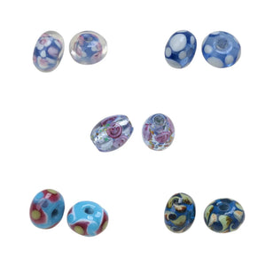 6PCS/LOT Mixed Style Lampwork Glass Beads For Crafts DIY Jewelry Making