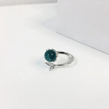Crystal Mermaid Bubble Open Rings for Women Wedding Band
