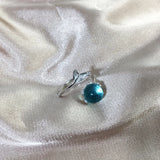Crystal Mermaid Bubble Open Rings for Women Wedding Band