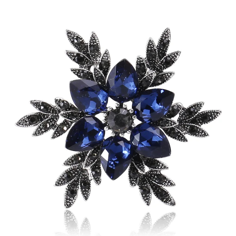 Snowflake Brooch Rhinestone Winter Jewelry Christmas Party Decor