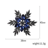 Snowflake Brooch Rhinestone Winter Jewelry Christmas Party Decor
