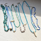 Crystal Seed Bead Choker Pearl Stone Chips Pendant Bohemian Necklaces