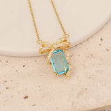 Zircon Geometric Pendant Necklace for Women