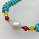 Howlite Beads Keshi Pearl Bracelet