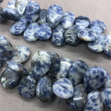 Natural Stone Flat Water Drop Shape Pendant DIY Necklace Decoration