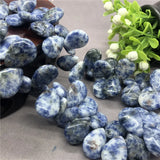 Natural Stone Flat Water Drop Shape Pendant DIY Necklace Decoration