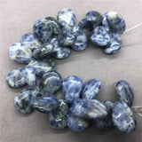Natural Stone Flat Water Drop Shape Pendant DIY Necklace Decoration