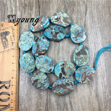 Egg Shape Ocean Jaspers Slice Beads for DIY Jewelry