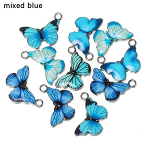Enamel Butterfly Charms DIY Jewelry Material 10 PCS