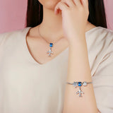 Enamel Earth And Plane Charm 925 Sterling Silver Traveling Beads