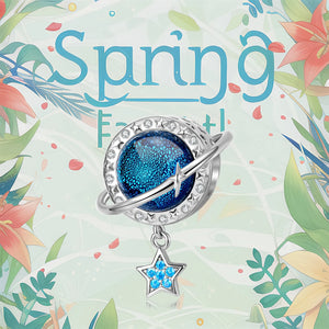 925 Sterling Silver Space Galaxy Planet Rocket Starry Sky Charm