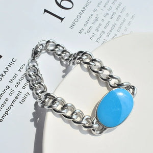 Enamel Tag Stainless Steel Cuban Chain Salman Khan Bracelet
