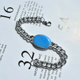 Enamel Tag Stainless Steel Cuban Chain Salman Khan Bracelet
