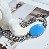 Enamel Tag Stainless Steel Cuban Chain Salman Khan Bracelet