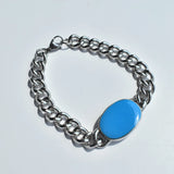 Enamel Tag Stainless Steel Cuban Chain Salman Khan Bracelet