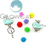 Enamel Whale Beads Cage Perfume Diffuser Pearl Cage Locket Pendant