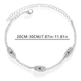 Boho Evil Eye Anklet Crystal Beach Foot Jewelry
