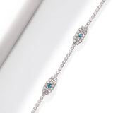 Boho Evil Eye Anklet Crystal Beach Foot Jewelry
