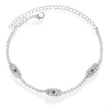 Boho Evil Eye Anklet Crystal Beach Foot Jewelry