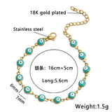 Evil Eye Bracelet for Women Lucky Bead Charm Bangle Girl Wrist Chain