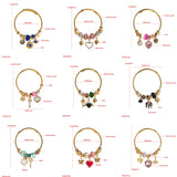 Evil Eye Butterfly Love Charm Bracelet Metal Bangles Femme