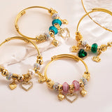 Evil Eye Butterfly Love Charm Bracelet Metal Bangles Femme