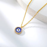 Evil Eye Charms Necklace Stainless Steel Zircon Eye Pendants Jewelry