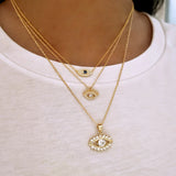 Evil Eye Necklace 925 Sterling Silver Chain Pendant Necklaces For Women