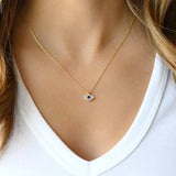 Evil Eye Necklace 925 Sterling Silver Chain Pendant Necklaces For Women