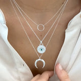 Evil Eye Necklace 925 Sterling Silver Chain Pendant Necklaces For Women