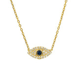Evil Eye Necklace 925 Sterling Silver Chain Pendant Necklaces For Women