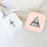 Eye Print Pattern Jewelry Box Organizer Display Travel Jewelry Case Boxes