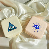 Eye Print Pattern Jewelry Box Organizer Display Travel Jewelry Case Boxes