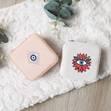 Eye Print Pattern Jewelry Box Organizer Display Travel Jewelry Case Boxes