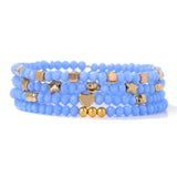 Faceted Crystal Beaded Bracelets 4PCS/Lot Charm Jewelry