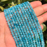 Natural AA Aquamarines Lapis Micro Small Loose Bead DIY Jewelry Bracelet