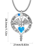 Fire Opal Angel Wings Necklace Pendant for Women