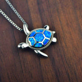 Fire Opal Jewelry Lovely Sea Turtle Pendant Necklace