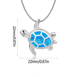 Fire Opal Jewelry Lovely Sea Turtle Pendant Necklace