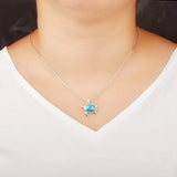 Fire Opal Jewelry Lovely Sea Turtle Pendant Necklace