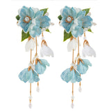 Flower Hair Clip Chinese Hair Accessories Pearl Tassel Hairpin Vintage