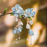 Flower Hair Clip Chinese Hair Accessories Pearl Tassel Hairpin Vintage