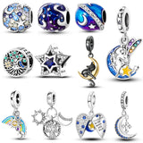 Galaxy Star Moon Cat Fairy Life Tree Charm Bracelet Necklace Pendant